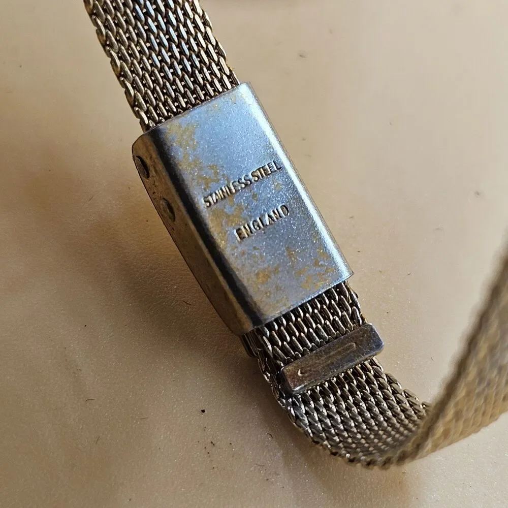 Timex Ladies Watch Vintage Gold Tone Mechanical Manual Wind Mesh Band 1761802379